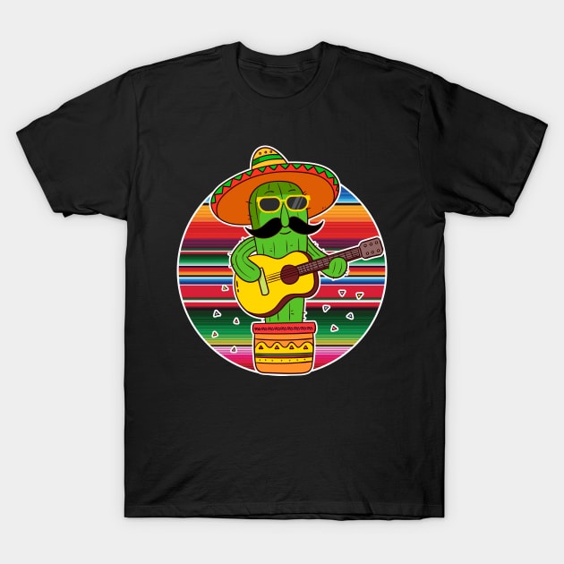 Cinco De mayo Cactus Mexican sombrero hat T-Shirt by FabulousDesigns